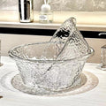 water ripple thickened transparent washbasin student dormitory plastic washbasin high-looking househ