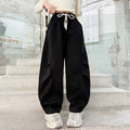 Girls' Curved-Leg Casual Pants - Loose Spring Style