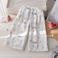 Girls' Cartoon Print Wide-Leg Pants - Fall