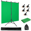 Photography T-shaped background stand 2*1.5 meters T-shaped 150*200CM background curtain set Live broadcast green screen equipment