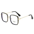 New Fashionable Trendy Anti-Blue Plano RedNote Style of Square Frame Bare Face Street Snap Overseas Glasses