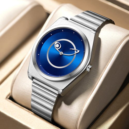 PINTIME / Item Time Original Eye of God Niche Steel Band Watch Unisex Fashionable Hip-Hop Couples Quartz Watch