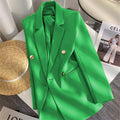 Women's Fall Korean School Loose Blazer + Top 2026 | Casual Blouse - Houndstooth Pants