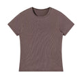 ARTIE Unisex American Retro Washed Distressed Washed Slim Fit Cropped Slimming Short Sleeve T-Shirt