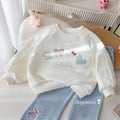 Girls' Lace Trim Embroidered Hoodie