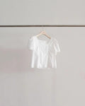 Summer Korean Gentle Lace Short Sleeve Square Neck Patchwork Shirt