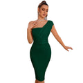 Women's One-Shoulder Sequin Sexy Classic Evening Gown Banquet Party
