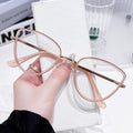 Anti-Blue Metal Triangle Cat-Eye Plano New ins Glasses Frame Overseas Fashionable Gift Photochromic Color Goggles