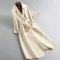 Fall-Winter Versatile Minimal Wool Mid-Length Long Jacket + Coat