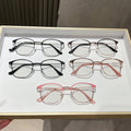 New Overseas Square Frame Glasses Frame Metal Retro Full-Frame Browline Frame Men Fashionable Photochromic Anti-Blue-Light Plano
