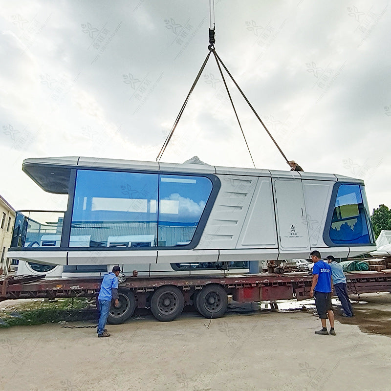Starry Sky Series 11.5-meter extended space capsule B&B, family-style space capsule viewing house with strong sense of technology