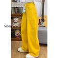 Spring-Summer Workwear Retro Embroidered Loose Pants