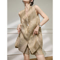 Old Money Casual V-Neck Vest + Shorts 2-Piece Set