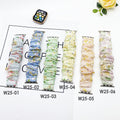 For appleiwatch Band S8 New Spring/Summer Embroidered Flower Polyester Large Cord Hair Tie Apple Watch Band