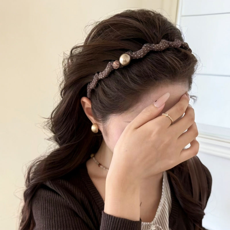 Korean Rhinestone Fabric Wrapped Headband - view 6