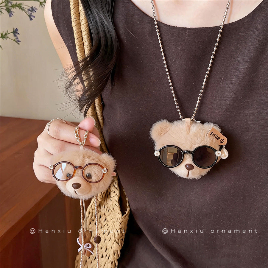 Cute Plush Bear Cord Pendant Necklace - view 3