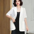 Women's Summer Professional Casual Short Sleeve Blazer 2026 - White