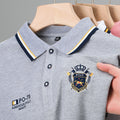 2025 summer pique ice mercerized cotton lapel men's casual short sleeve polo shirt men's embroidered