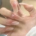 纯手工裸色嬛嬛美甲穿戴甲短款2025新年款高级感精致春夏纯色显白