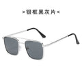 2022 New Overseas Pair Bridge Men Sunglasses Square Frame Metal UV-Proof Sunglasses Outdoor Sunshade Glasses Wholesale