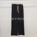 Casual Fashion Printed Straight Leg Wide Leg Pants + Pants