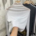 Women's Lace Mesh Ruffle High Neck Layering Top