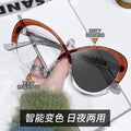 New EU/US Import Glasses Frame Women Trendy Influencer Cat-Eye Frame Personality Fashionable Anti-Blue-Light Photochromic Plano