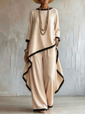 Women's Summer Casual Fashion Batwing Sleeve Loose 2-Piece Set 2026 - Pink