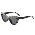 2025 New Simple Rhinestone Sunglasses Fashionable Western Retro Cat-Eye Diamond Chain Women Sunglasses Premium