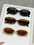 3 Pair Wear Oval Round Women Western Bestseller Influencer Sunglasses Street Snap Classic Retro Hong Kong Style Sunglasses