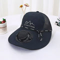 fan hat versatile sun hat empty top hat travel cool women's large eaves dual-purpose men's and women