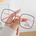 Anti-Blue Plano Women 2022 New Artsy Retro Gold Metal Glasses Big Frame Men Frame Factory Wholesale