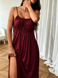 Backless Camisole Loungewear Long Dress, 2-Way Wear