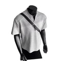 Mens V-Neck Short Sleeve T-Shirt - Retro High Street Fashion Solid Color Top