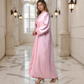 Women's Long Sleeve Dress + Cardigan 2-Piece Set 2026 | Layered Cardigan - Sakura Pink