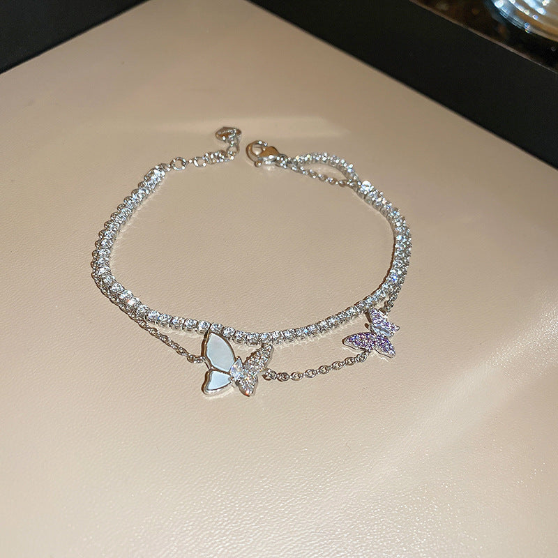 Stainless Steel Geometric Flower Link Bracelet - view 9