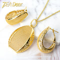 Western Middle East Retro Overseas Jewelry Set Height Precious Bride Wedding Versatile Pendant Necklace Earrings Set 2-Piece Set