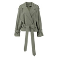 Women's Fall Casual Elegant Lapel Collar Tie-Front Jacket 2026 - Green