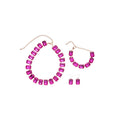 EU/US Import Statement Rhinestone Square Hook Necklace Set Fashionable Personality Clavicle Chain Light Luxury Premium Necklace