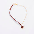 2025 New Korean Country Short Small Red Heart Simple Elegant Influencer Heart Necklace Pendant Factory Wholesale N5556