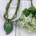 Overseas Accessory Western Retro Bohemian Ethnic Style Teardrop Cat-Eye Stone Sweater Chain Fashionable Necklace Accessory