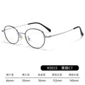 High Count Prescription Glasses Small-Frame 46 Width Frame Ultra-Light Pure Titanium Glasses Frame Retro Small Face Oval Round Cinnabar Sun