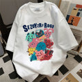 2025 summer youth men's short-sleeved t-shirt trendy casual fashion half-sleeved tops bottoming shir