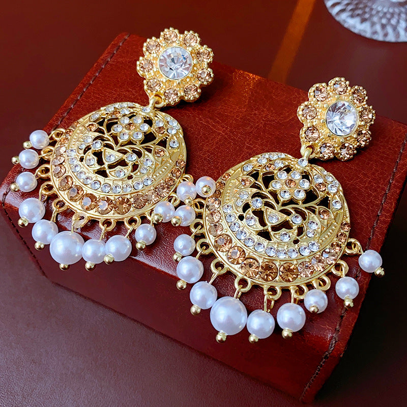 Vintage Rhinestone Butterfly Stud Earrings - view 3