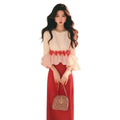 Spring Chanel-Style Fashion Ruffle Skirt + Top 2-Piece Set