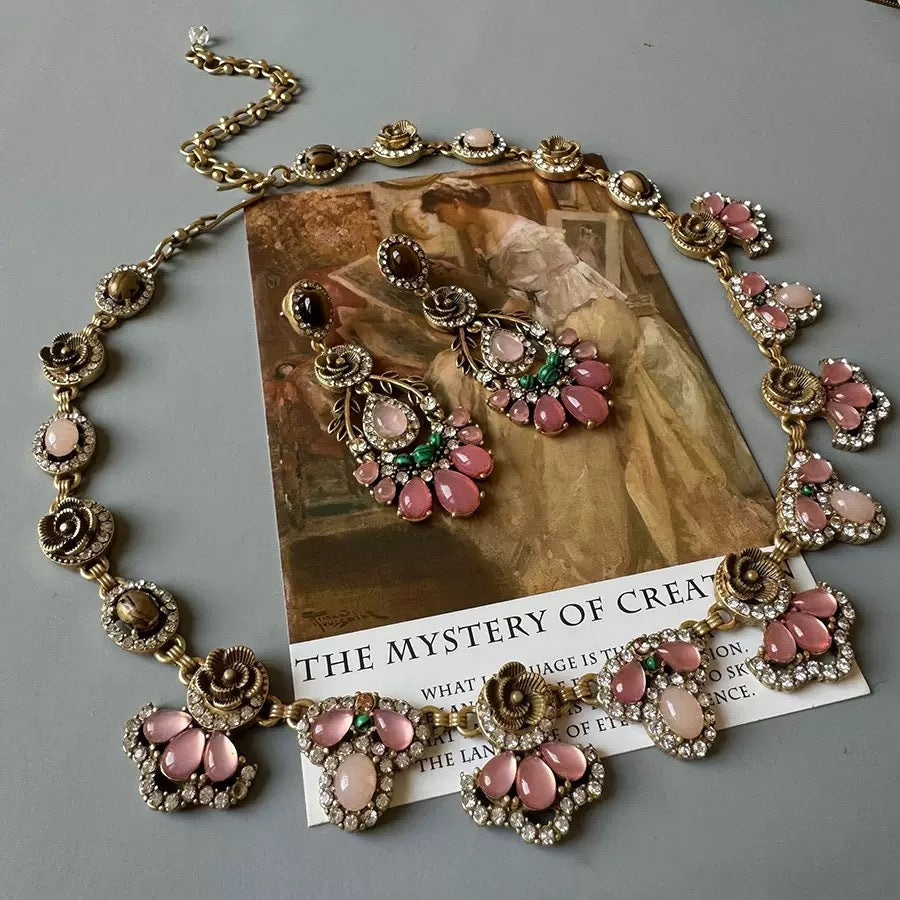 Vintage Rhinestone Statement Necklace - view 2
