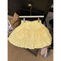 Summer Slimming High Waist Polka Dot Floral Elastic Skirt