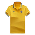 2025 summer pique ice mercerized cotton lapel men's casual short sleeve polo shirt men's embroidered