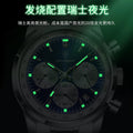 Swiss Brand New Steel Band Mens Watch Multifunction Quartz Watch Live Export Bestseller Drop Ship