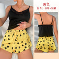菲韵欧美女士性感家居服套装蕾丝吊带爱心印花短裤睡衣两件套9003